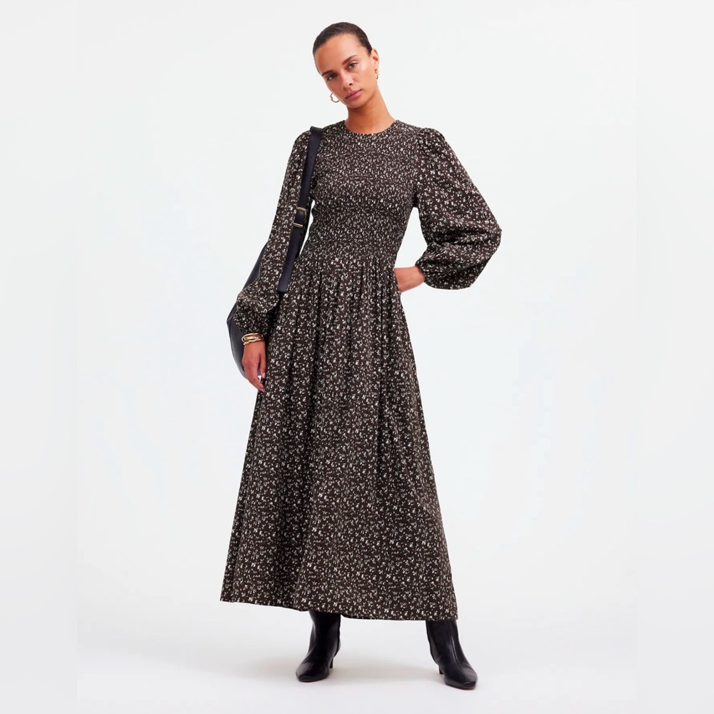 Madewell Black Floral Maxi Dress
